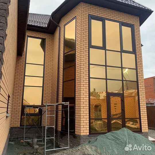 Пленка на окна зеркальная от солнца тонировка gold