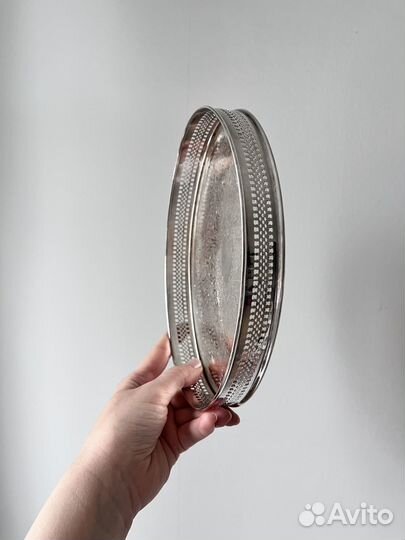 Британский поднос, серебрение, Англия