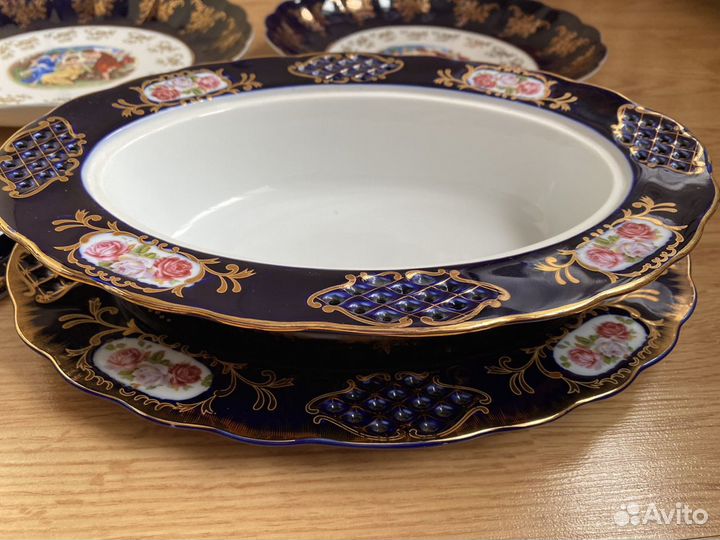 Посуда Чехия cobalt