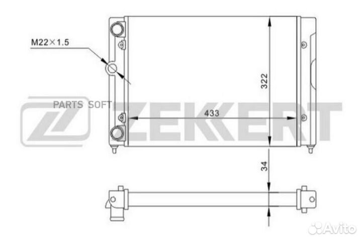 Радиатор охлаждения Фольксваген Vento 91