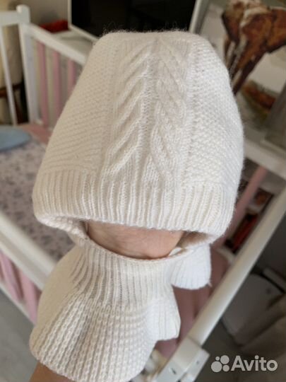 Шапка шлем демисезонная журавлик