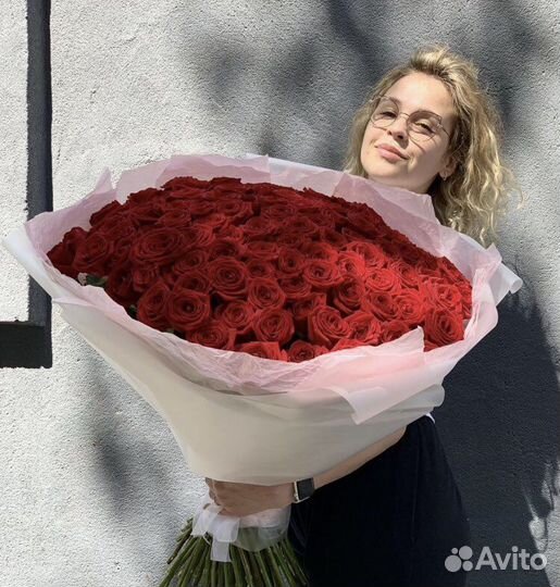 Розы 101 штука 70 см Бесплатная доставка