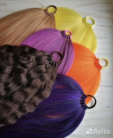 Накладной хвост / хвост на резинке / шиньон хвост