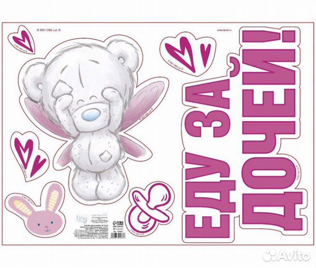 Наклейки на выписку из роддома на авто