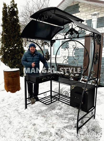 Мангал с крышей