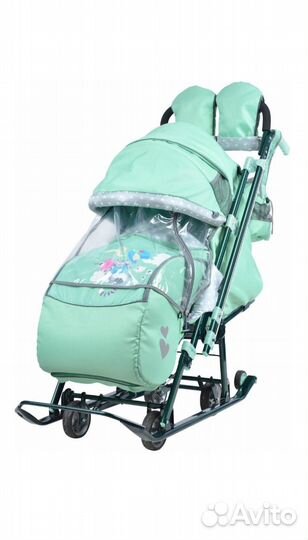 Санки-коляска Nika Ника детям 7-4 нд 7-4, мятный