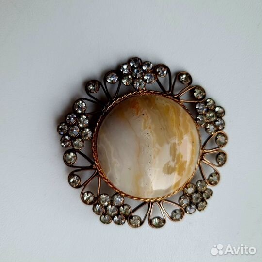 Винтаж Чехословакия серебро брошь