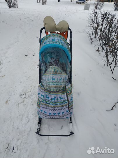 Санки-коляска Ника Умка 3/4