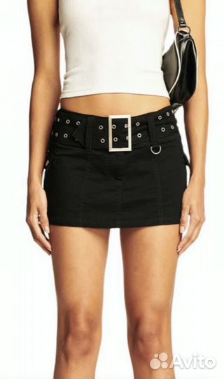 Мини-юбка y2k черная