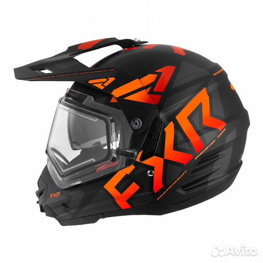 Шлем с подогревом FXR torque X team black/orange