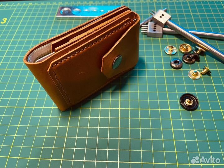 Кошелек мужской кожаный ручной работы