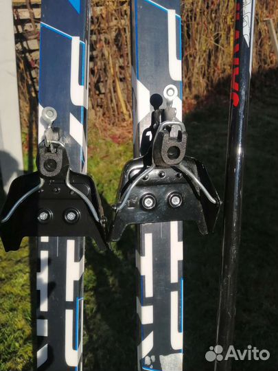 Беговые лыжы 2 пары + лыжные ботинки