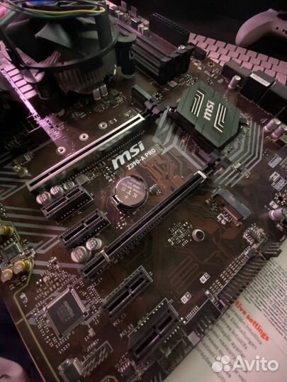 Материнская MSI z390-A Pro + Celeron G4930 Box