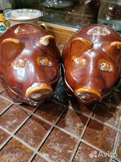 Глиняный горшок для запекания бу