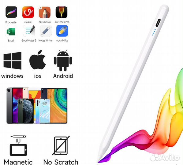 Стилус Универсальный для iOS, Android, Windows