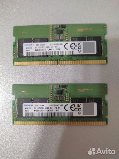 Samsung DDR5 8Гб+8Гб 5600MT SO-dimm ноутбучная