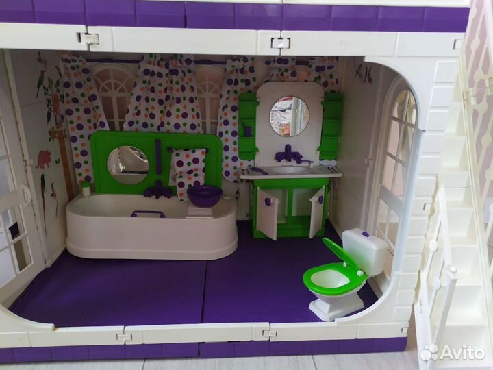 Кукольный домик для барби с мебелью