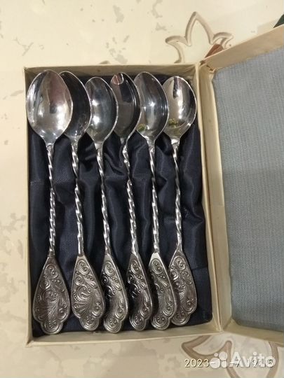 Новые ложки серебро,мельхиор