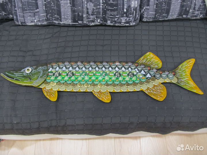 Щука из пивных крышек