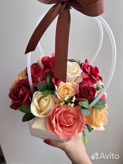 Букеты из мыльных роз