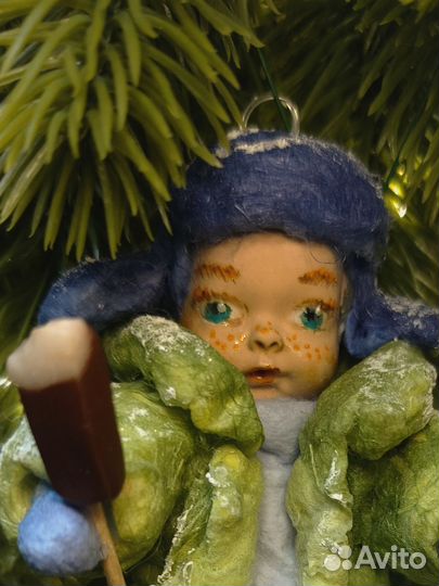 Ватная ёлочная игрушка