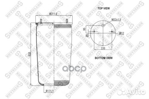 Пневмоподушки подвескиstellox 90-07254-SX Stellox