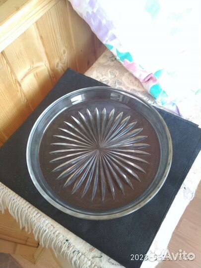 Блюдо (поднос) из толстого стекла
