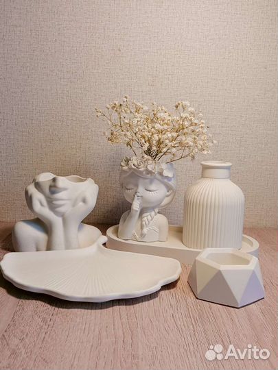 Кашпо из гипса