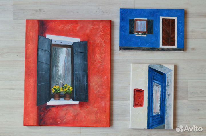 Интерьерные авторские текстурные картины маслом