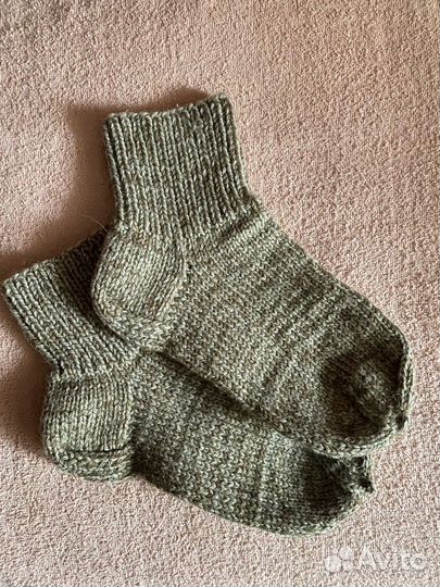 Носки шерстянные женские ручное вязание