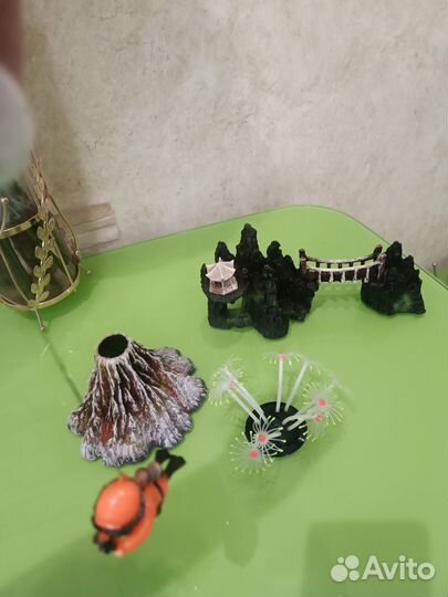 Декор для аквариума, камни, Сачок