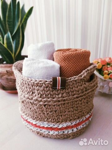 Корзинка из джута