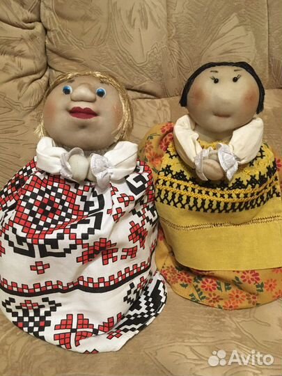 Текстильная кукла-грелка на чайник