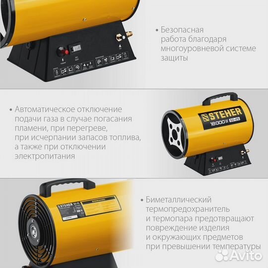 Steher 18 кВт, газовая тепловая пушка (SG-25)