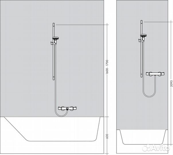 Душевая гарнитура Hansgrohe Croma Select E 1jet 26584400