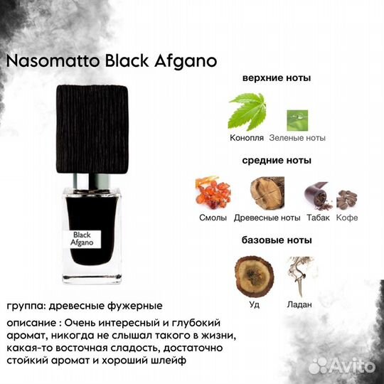 Духи Nasomatto black afgano 30 мл