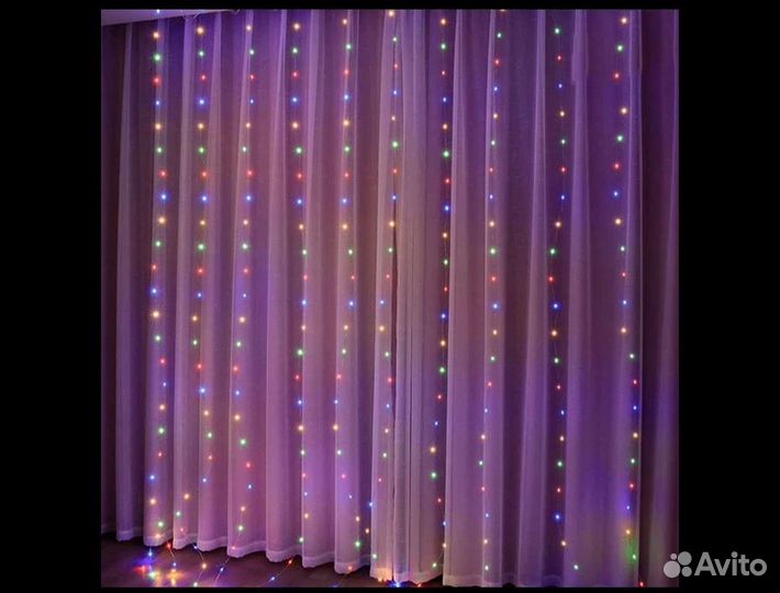 Гирлянда штора 3*3