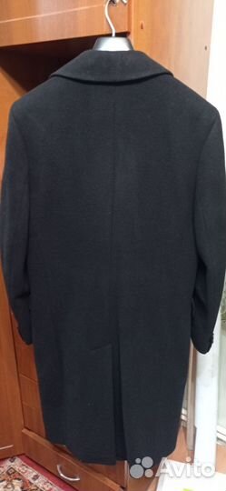 Пальто мужское черное длинное