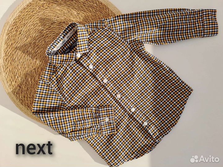 Рубашка на мальчика 92 98 в клетку