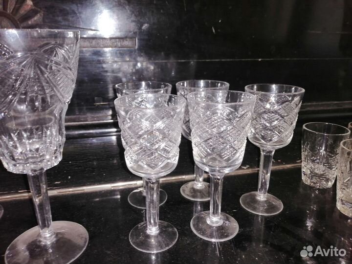 Хрустальные рюмки на ножке СССР