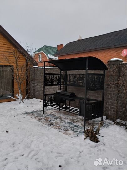 Мангал с крышей