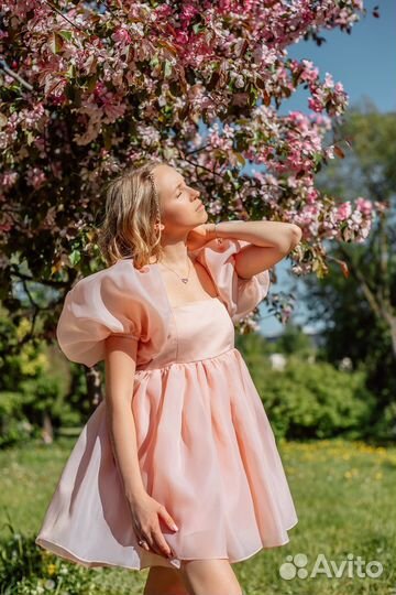 Платье зефирка нарядное xs