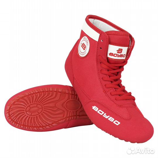 Борцовки на твердой подошве BoyBo красные (42)