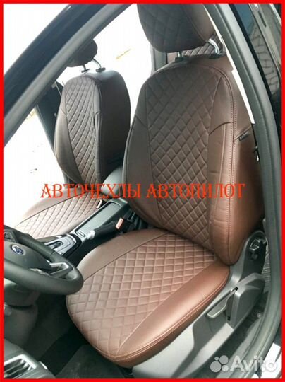 Чехлы Автопилот Ford Focus 3 из экокожи Ромб