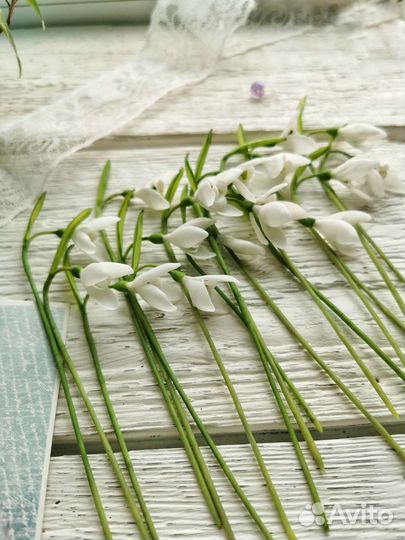 Подснежники, ручная работа