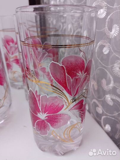 Графин с ручкой, 6 стаканов