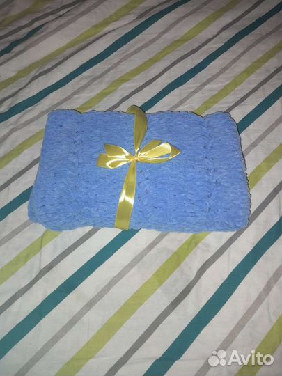 Плед детский вязаный ручная работа