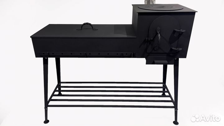 Мангал с печью под казан