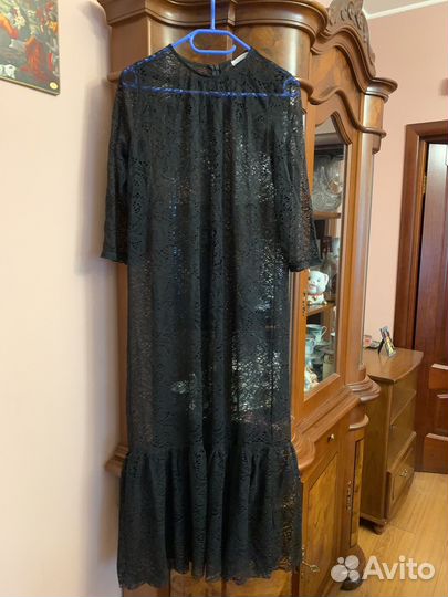 Платье женское 46 р Зара кружевное с майкой