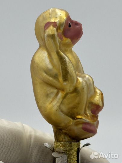 Елочные игрушки СССР обезьяна (1208)